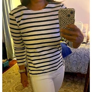 J. Crew Navy/White Striped Shirt